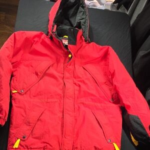 Men's Red Hooded Puffer Jacket